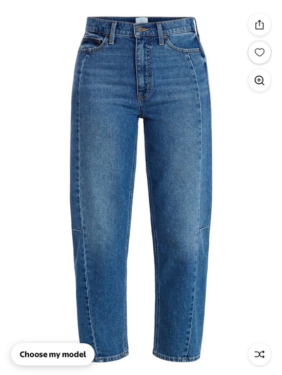 Time and Tru Denim - Time and Tru Women's High Rise Barrel Jeans, 28" Inseam, Sizes 0
